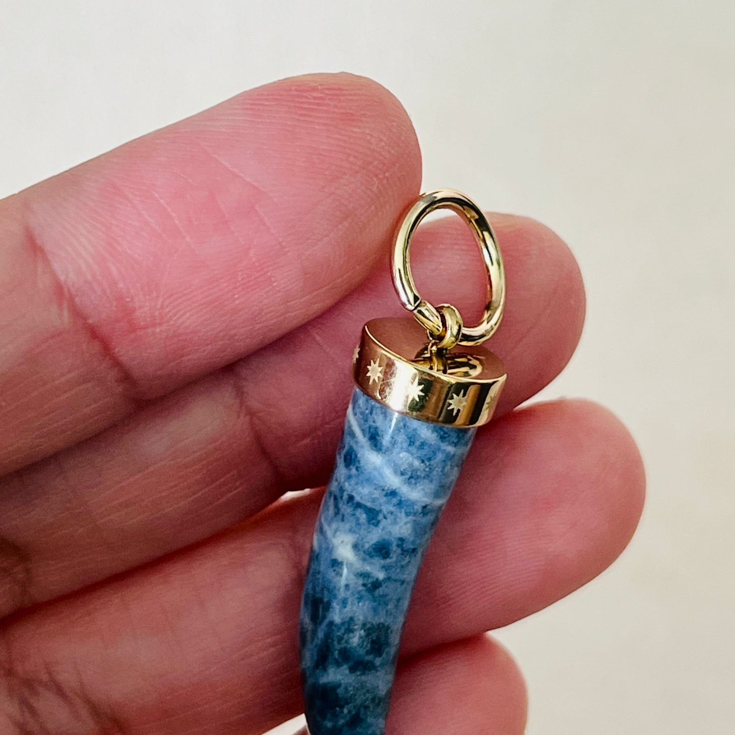 Sodalite Horn Pendant