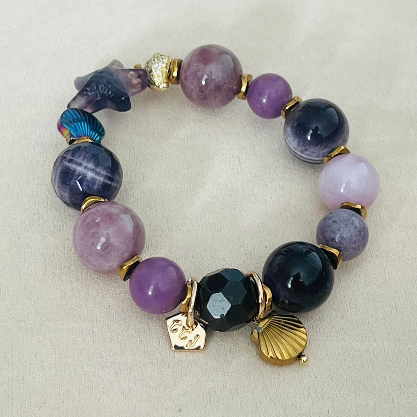 Grape Quartz Sea Bracelet