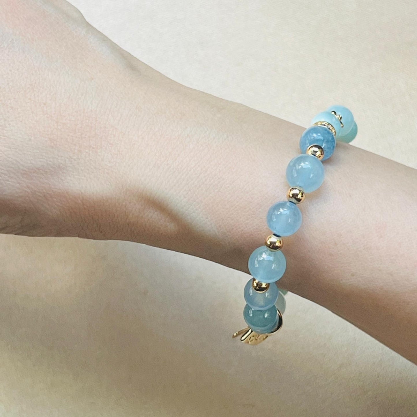 Aquamarine & Hemimophite Baby Bracelet