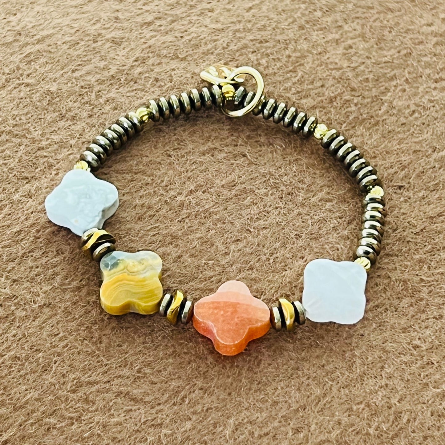 Clouds & Sunshine Clover Baby Bracelet GHW