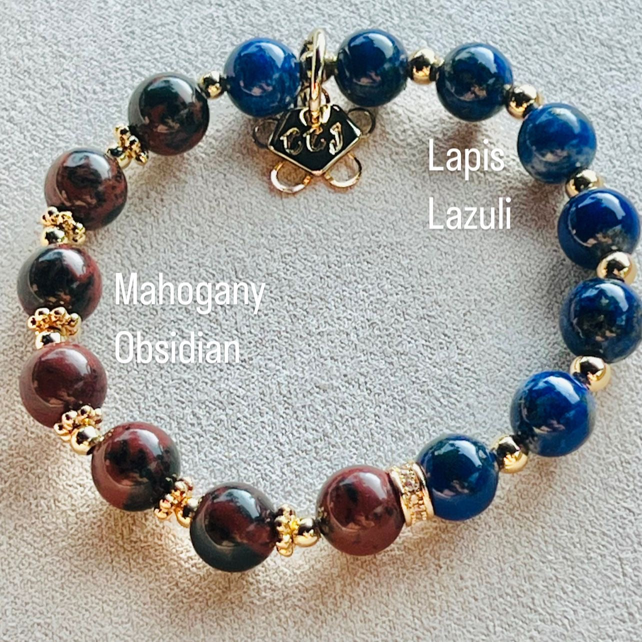 Lapis Lazuli & Mahogany Obsidian Baby Bracelet