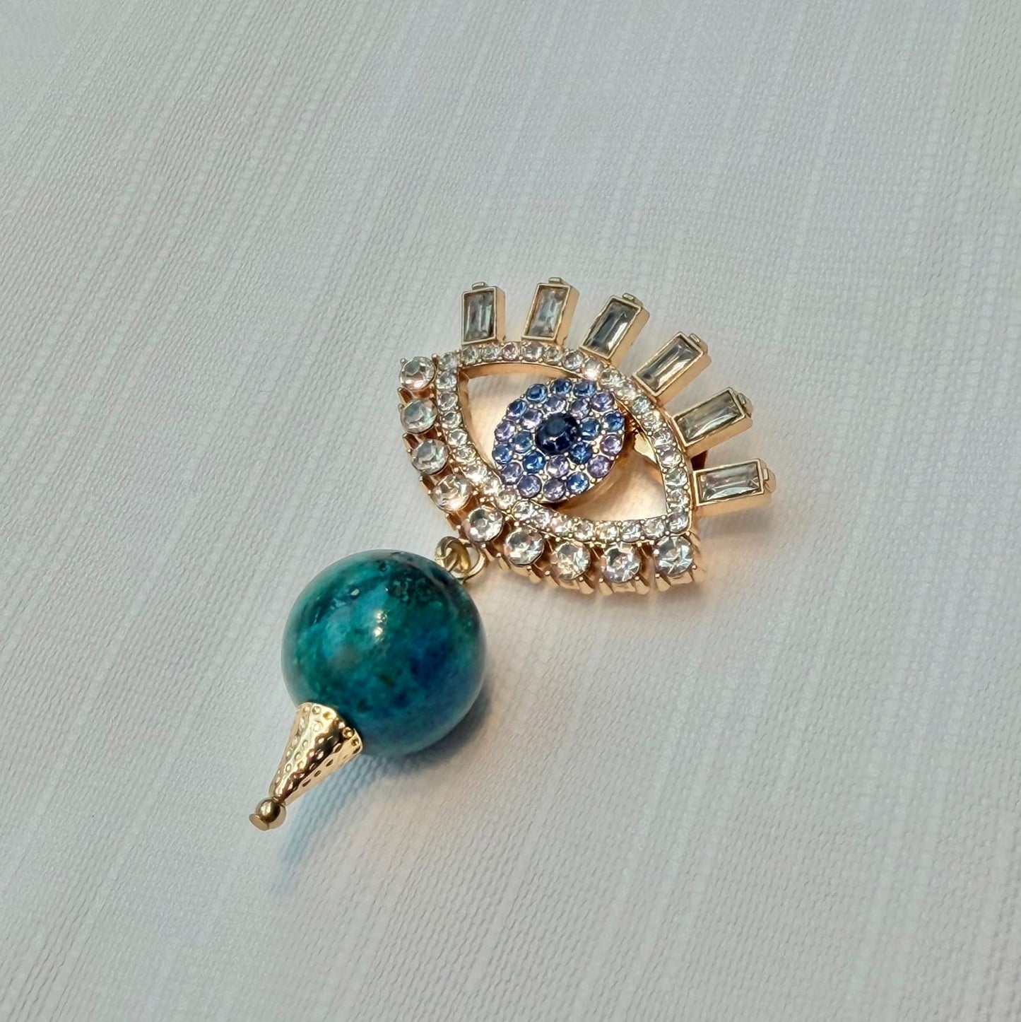 Ocean Turquoise Evil Eye Brooch