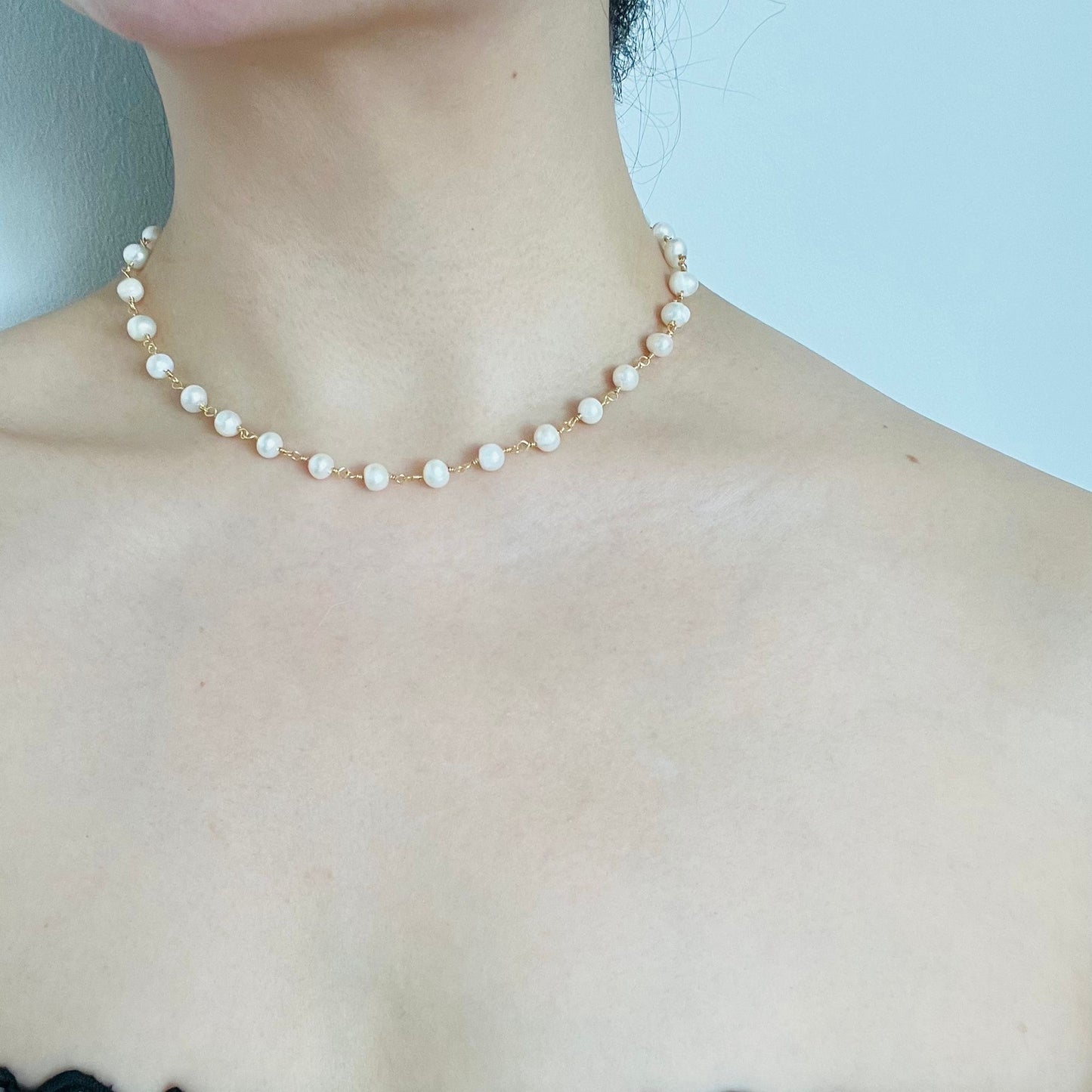 Baroque Pearl Choker Necklace