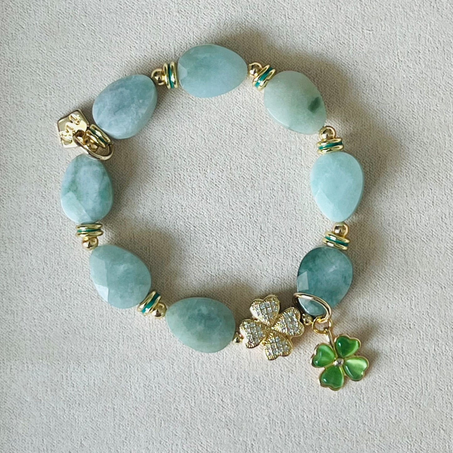 Jade Petals Clover Bracelet