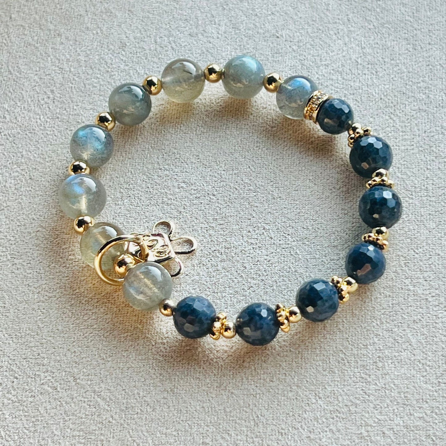 Blue Sapphire & Labradorite Baby Bracelet