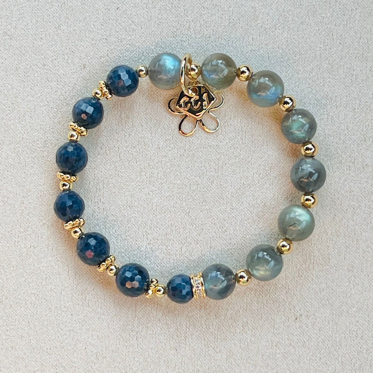 Blue Sapphire & Labradorite Baby Bracelet