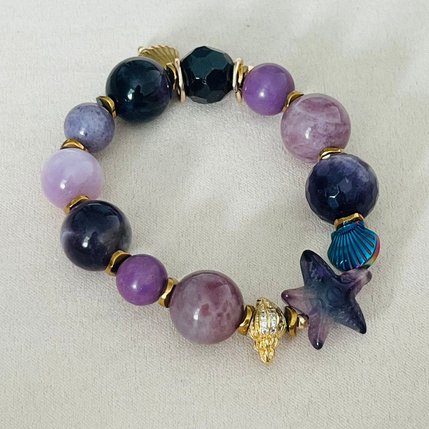 Grape Quartz Sea Bracelet