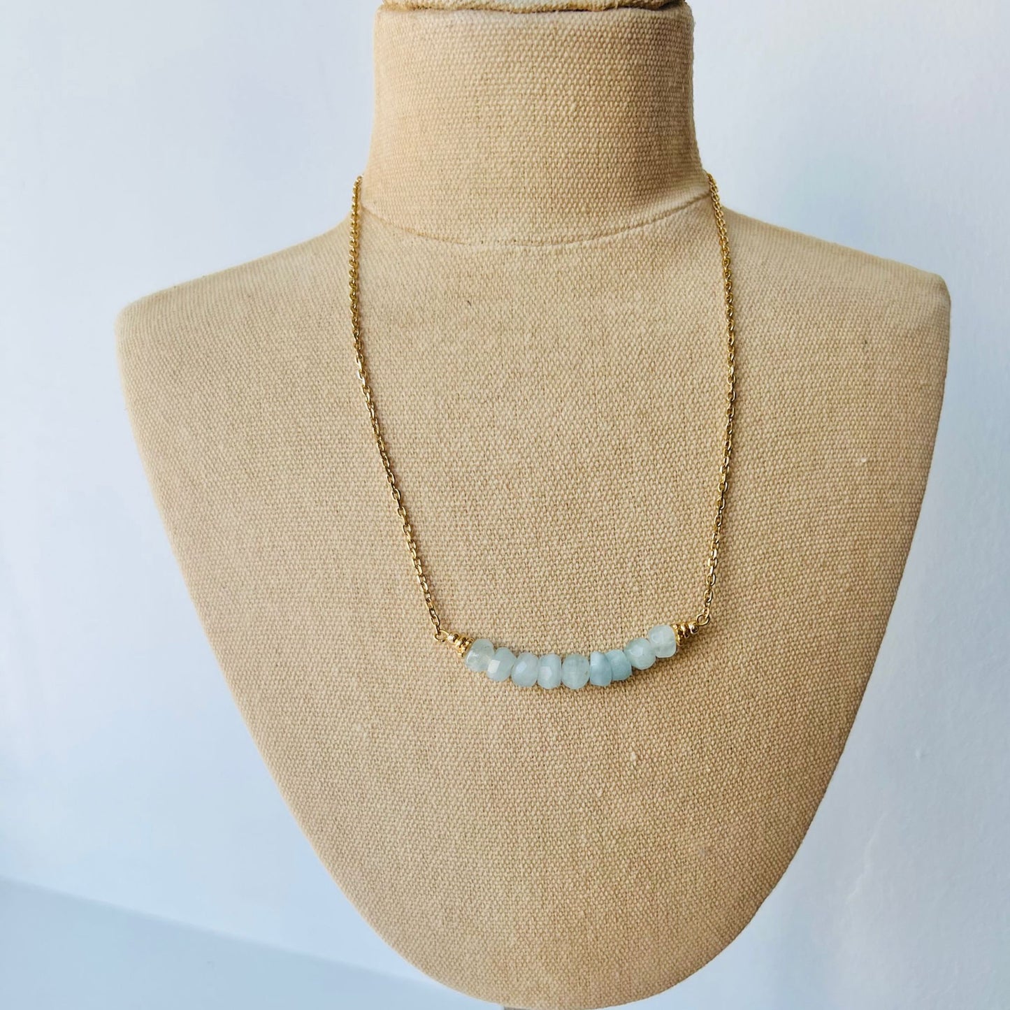 Aquamarine Moon Necklace