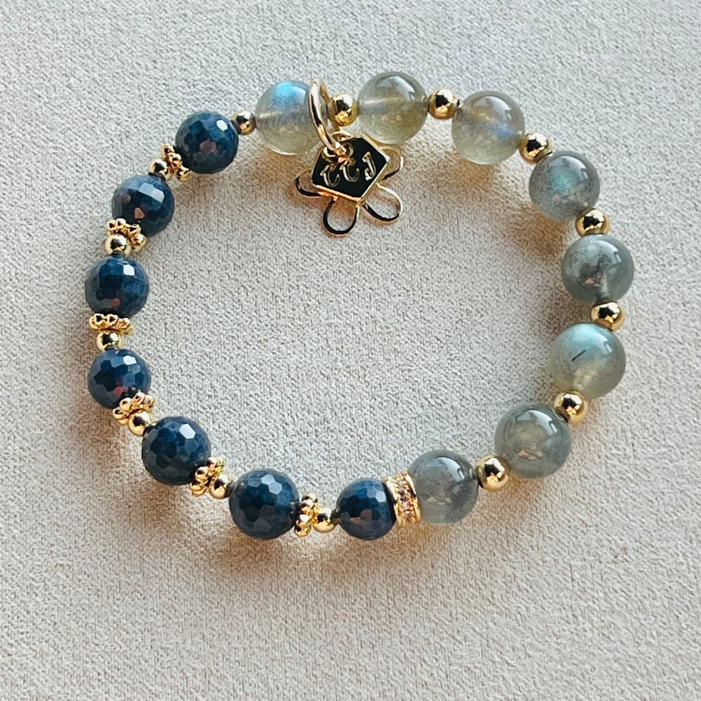 Blue Sapphire & Labradorite Baby Bracelet