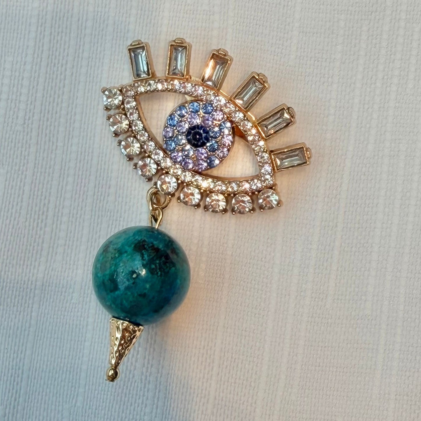 Ocean Turquoise Evil Eye Brooch