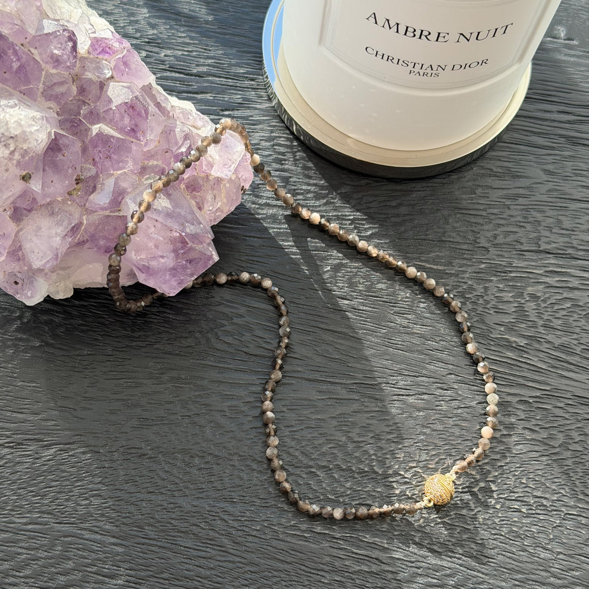 Lapis Lazuli | Silver Sheen Obsidian Delicate Necklace