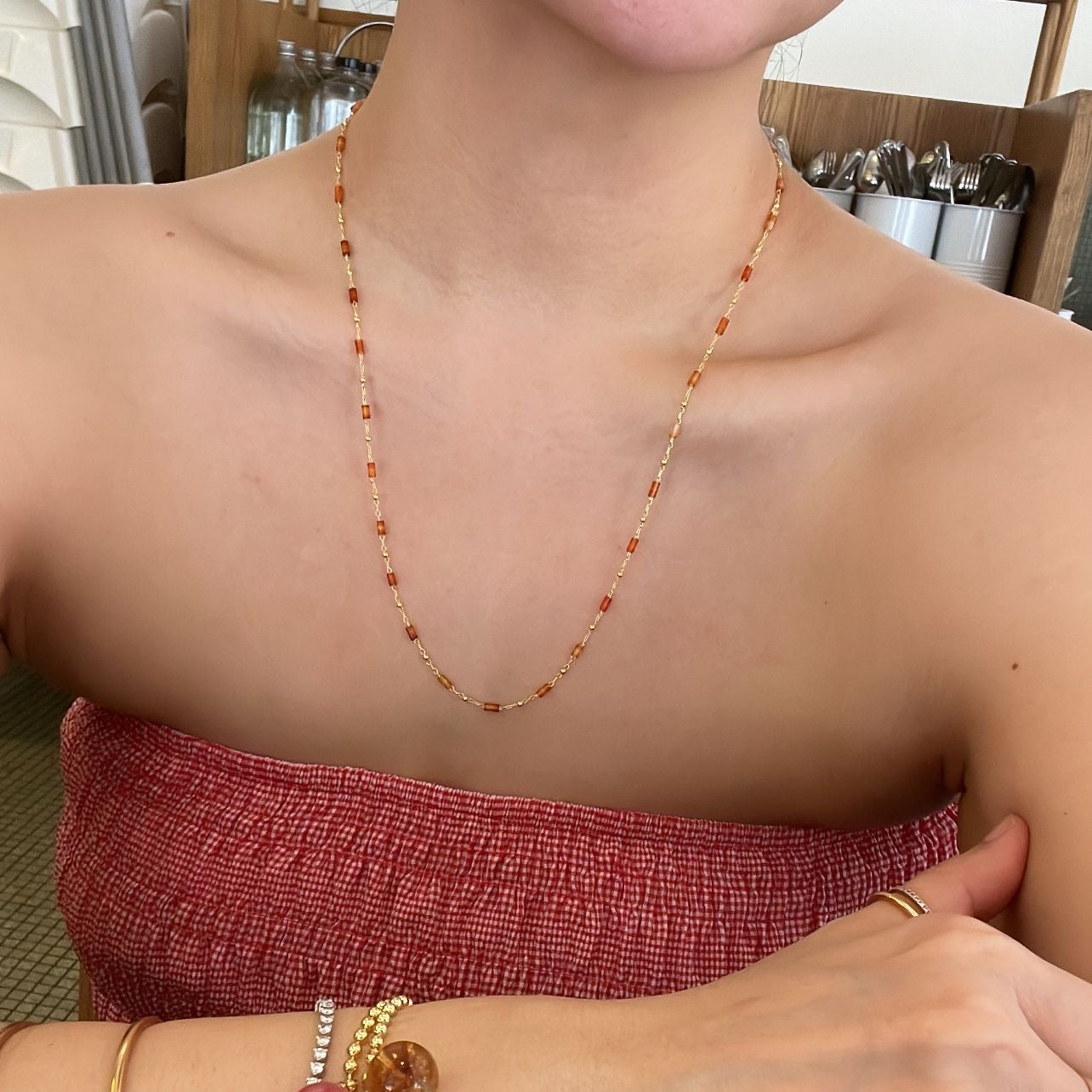 Carnelian Delicate Necklace