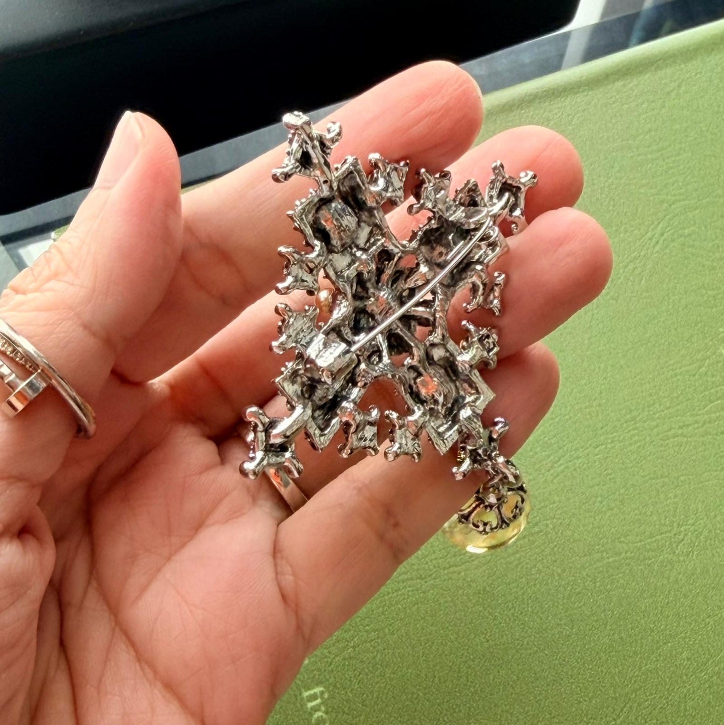 Citrine Byzantine Brooch