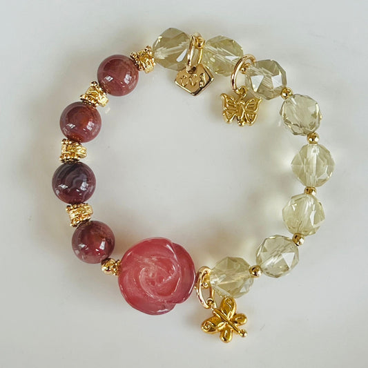 Yanyuan Agate & Lemon Quartz Bracelet