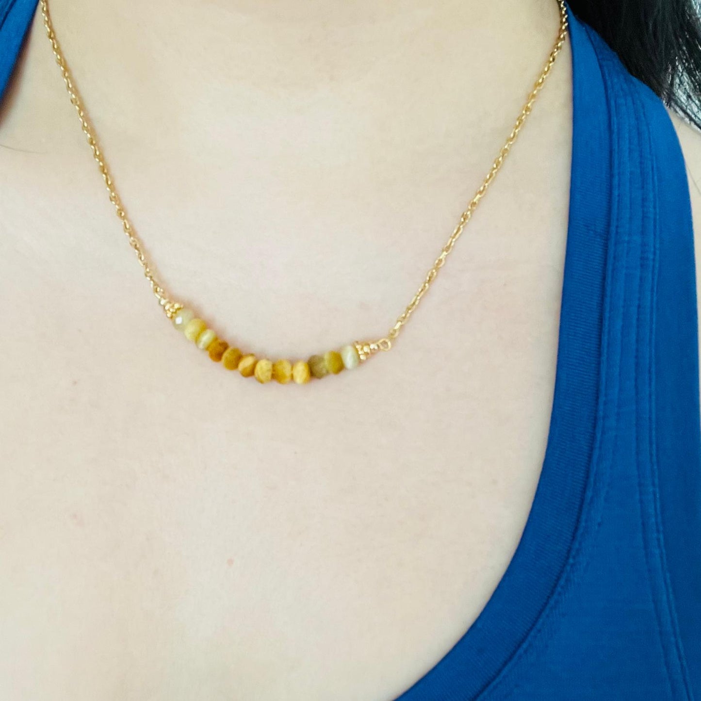Honey Tigereye Moon Necklace