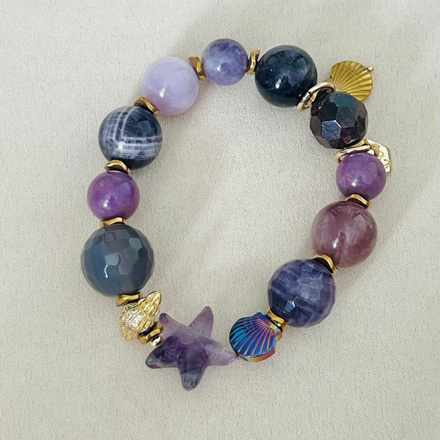 Purple Chalcedony Sea Bracelet