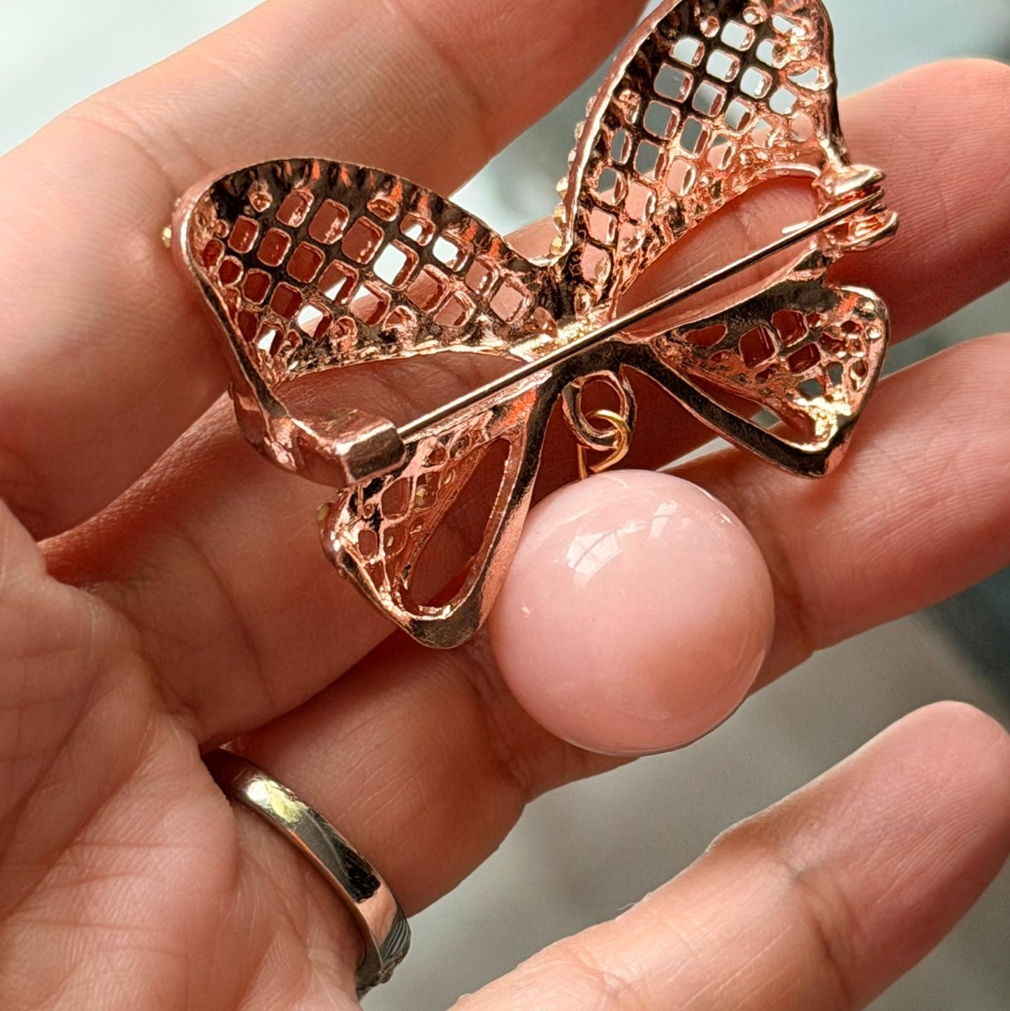 Peruvian Opal Ribbon Brooch