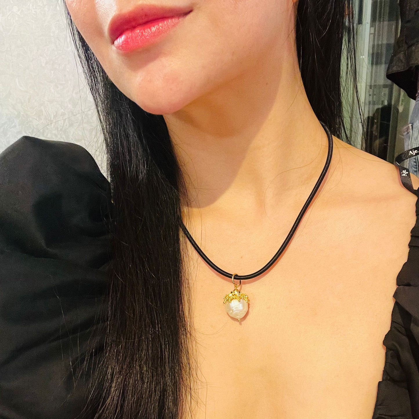 Pearl Silk Cord Necklace