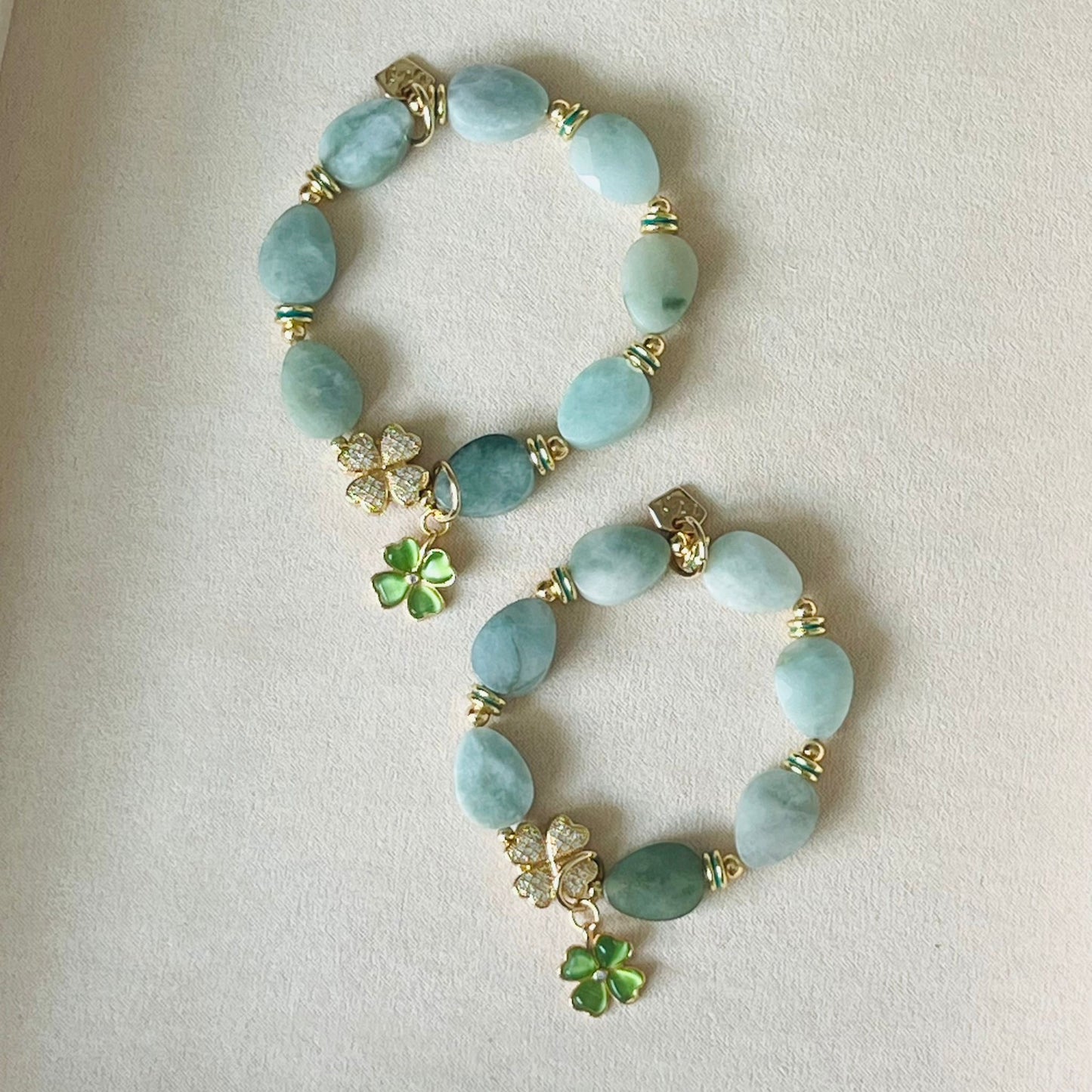 Jade Petals Clover Bracelet