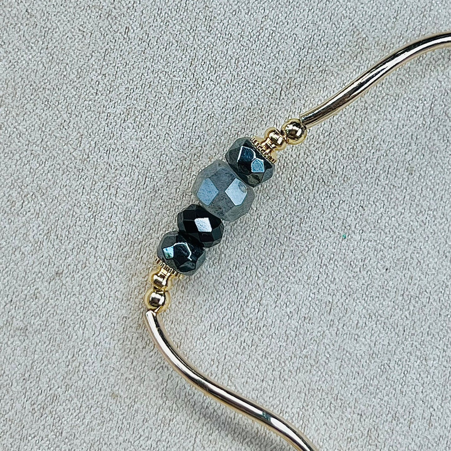 Black Spinel, Hematite & Labradorite La Grace Bracelet