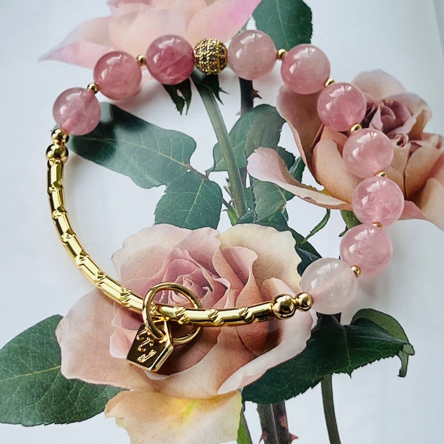 Rhapsodic Rose Quartz Delicate Diadem Bracelet