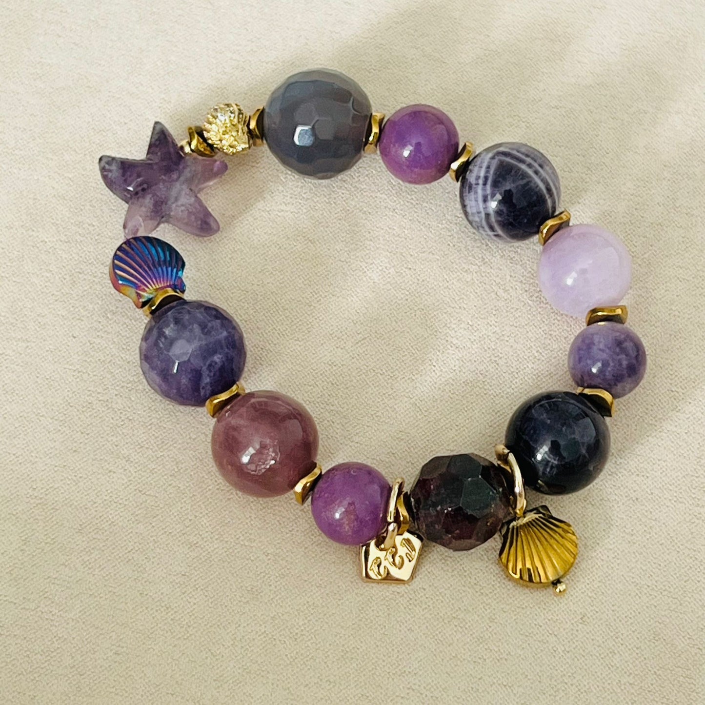 Purple Chalcedony Sea Bracelet