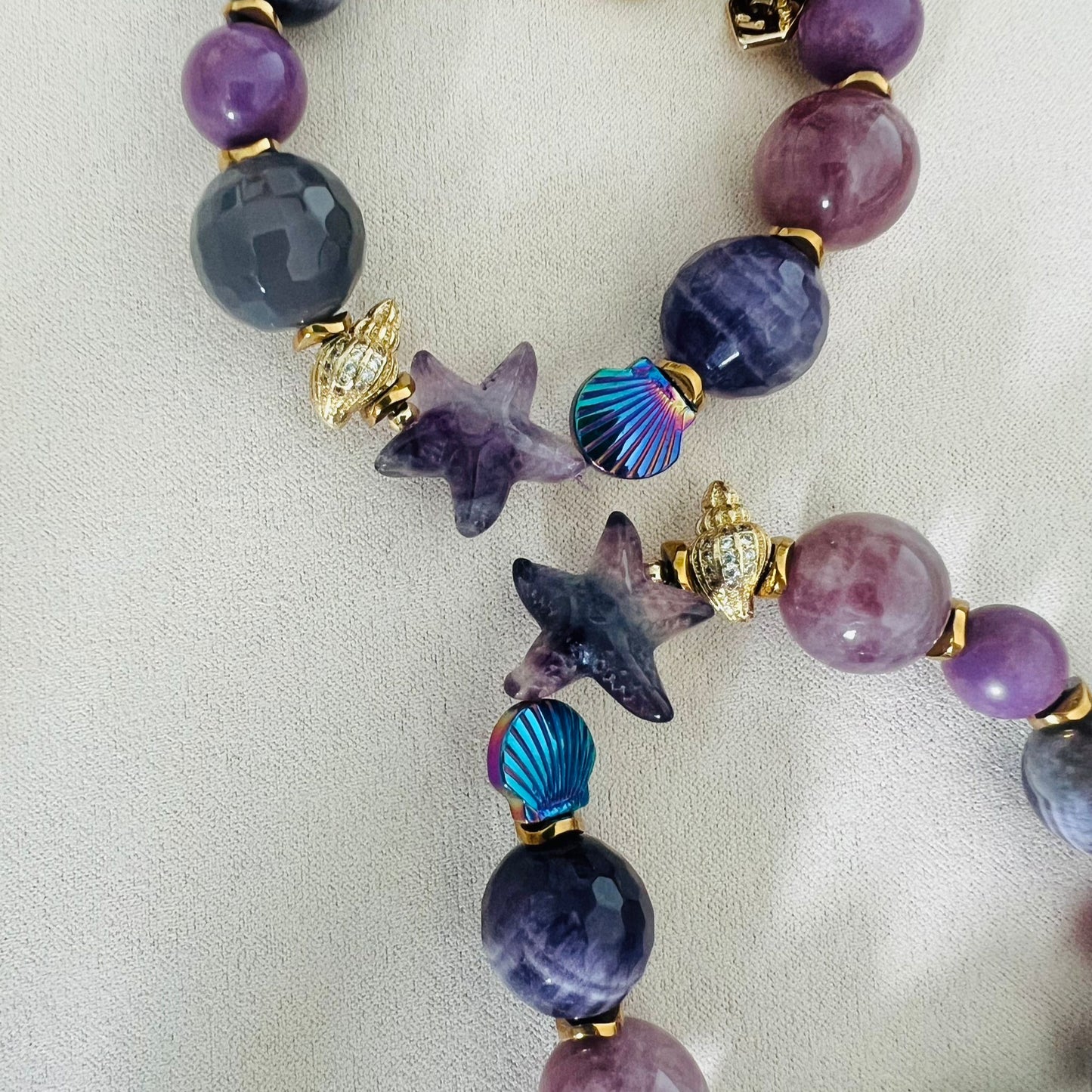 Grape Quartz Sea Bracelet