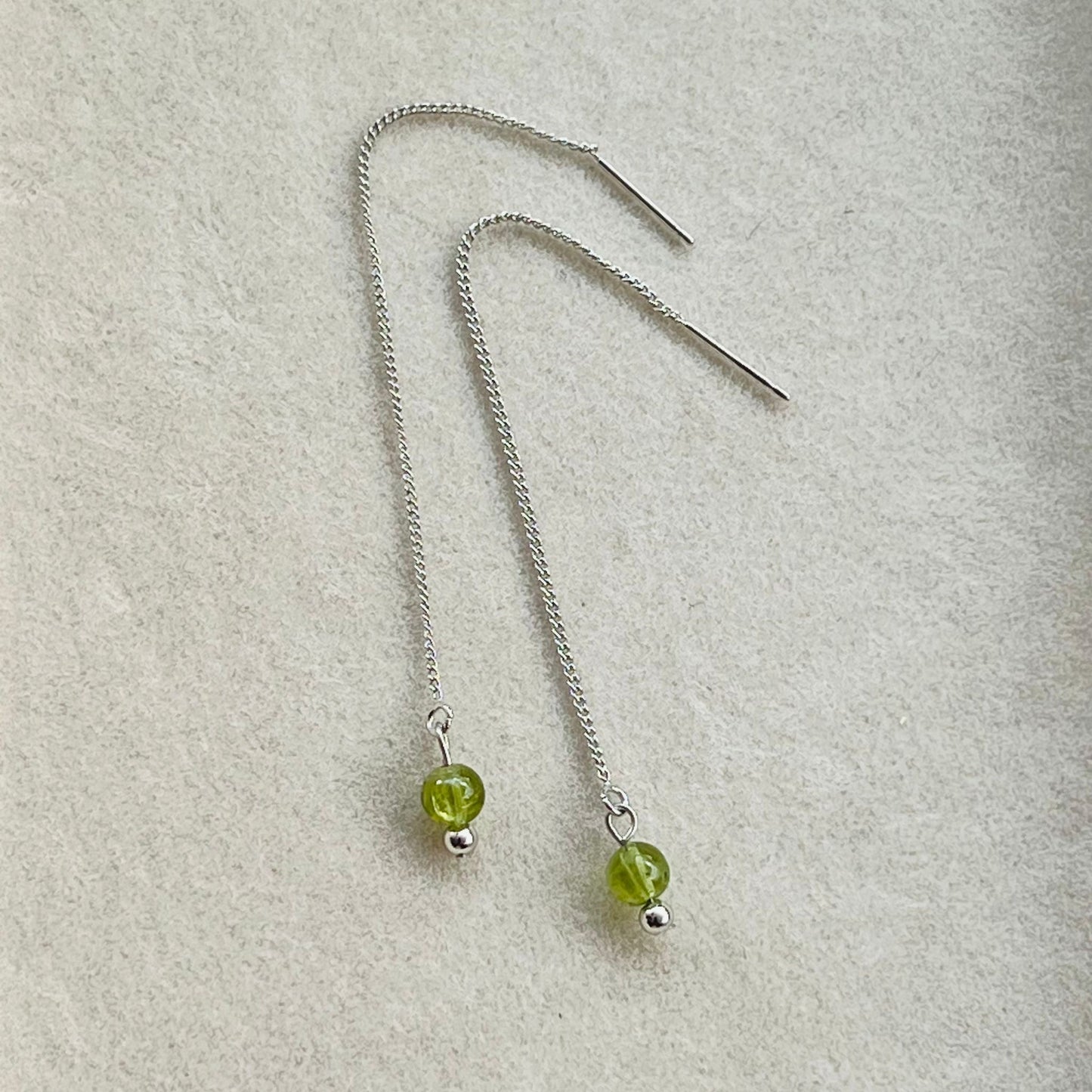 Peridot Thread Earrings SHW