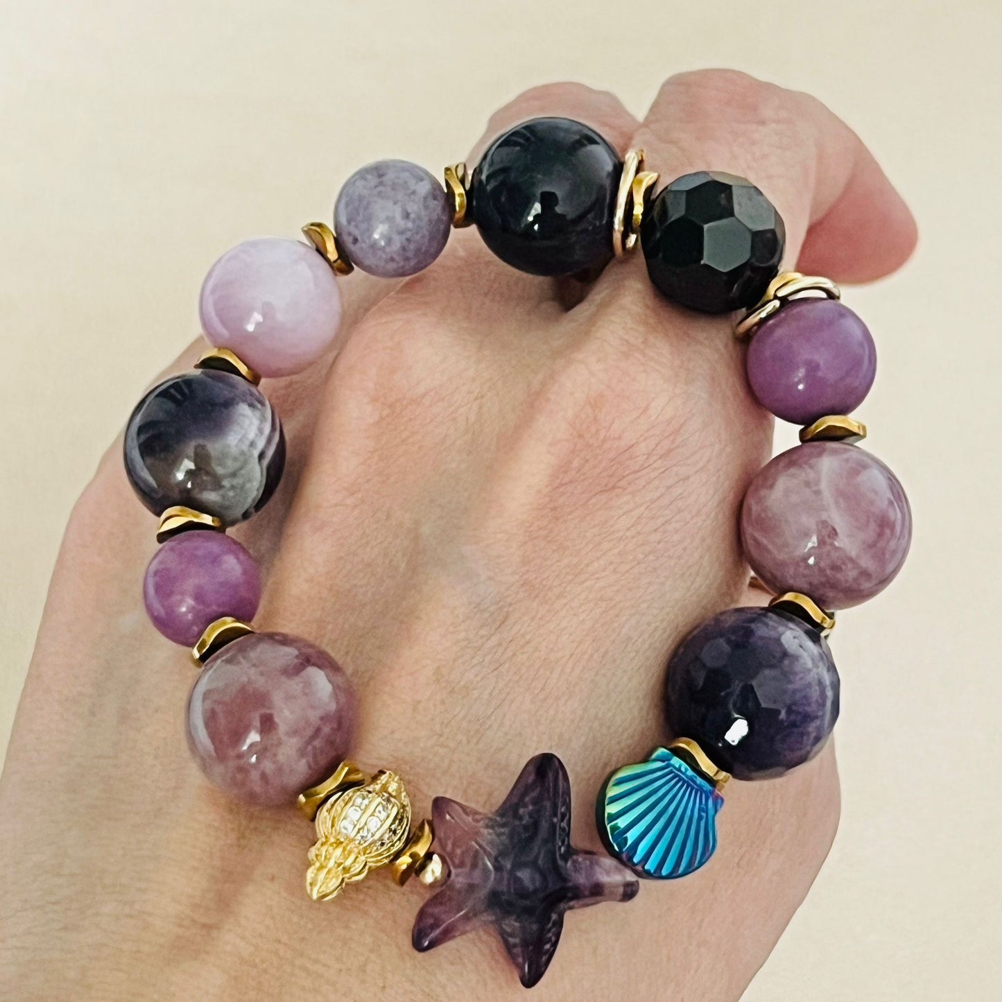 Grape Quartz Sea Bracelet