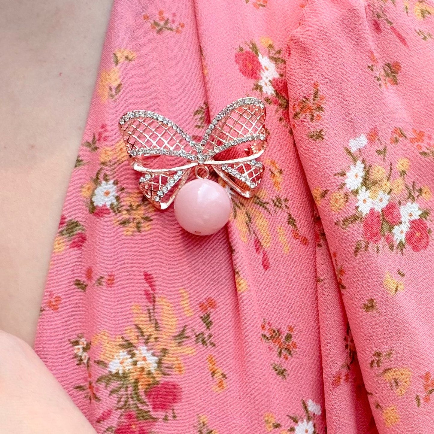 Peruvian Opal Ribbon Brooch