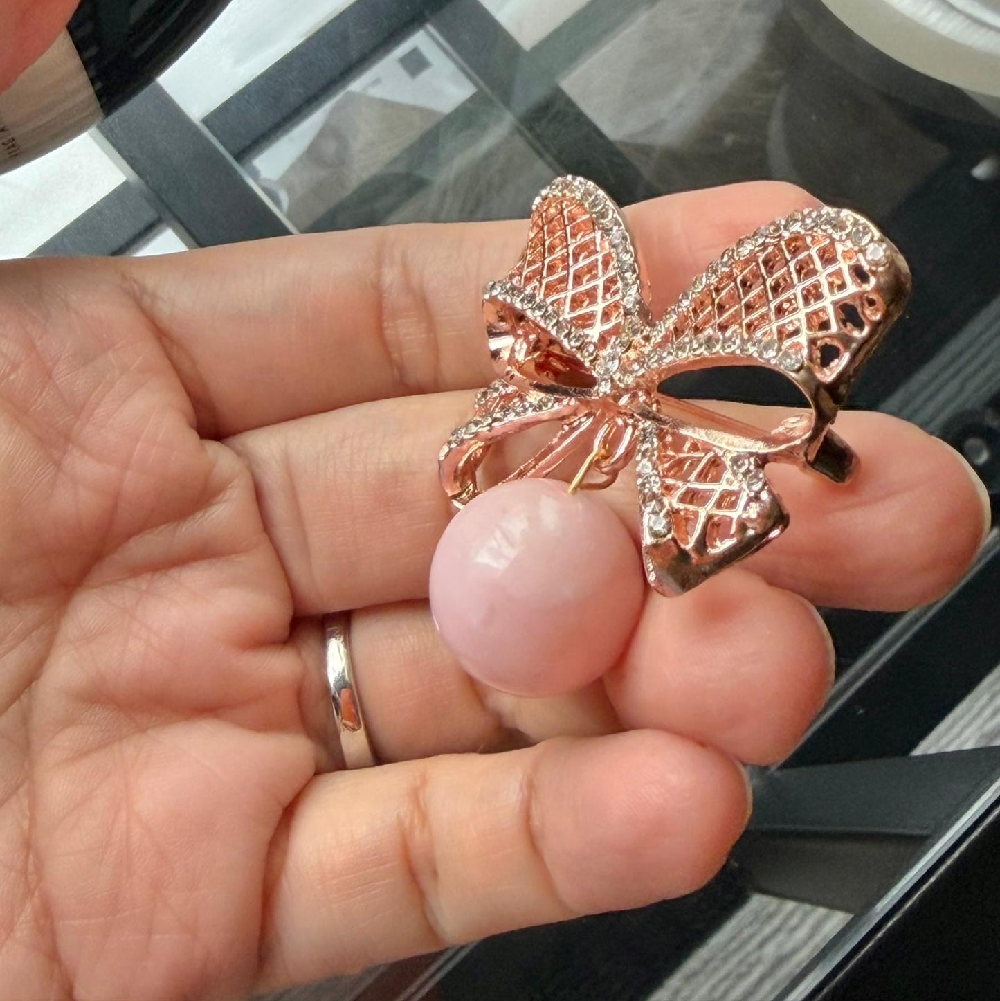Peruvian Opal Ribbon Brooch
