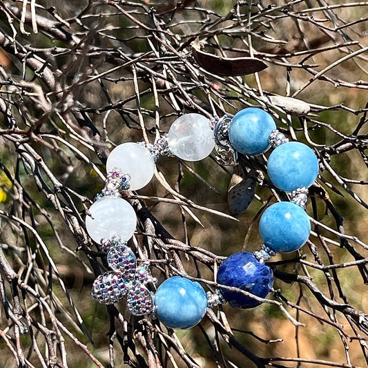 Aquamarine Jewel Bug Bracelet