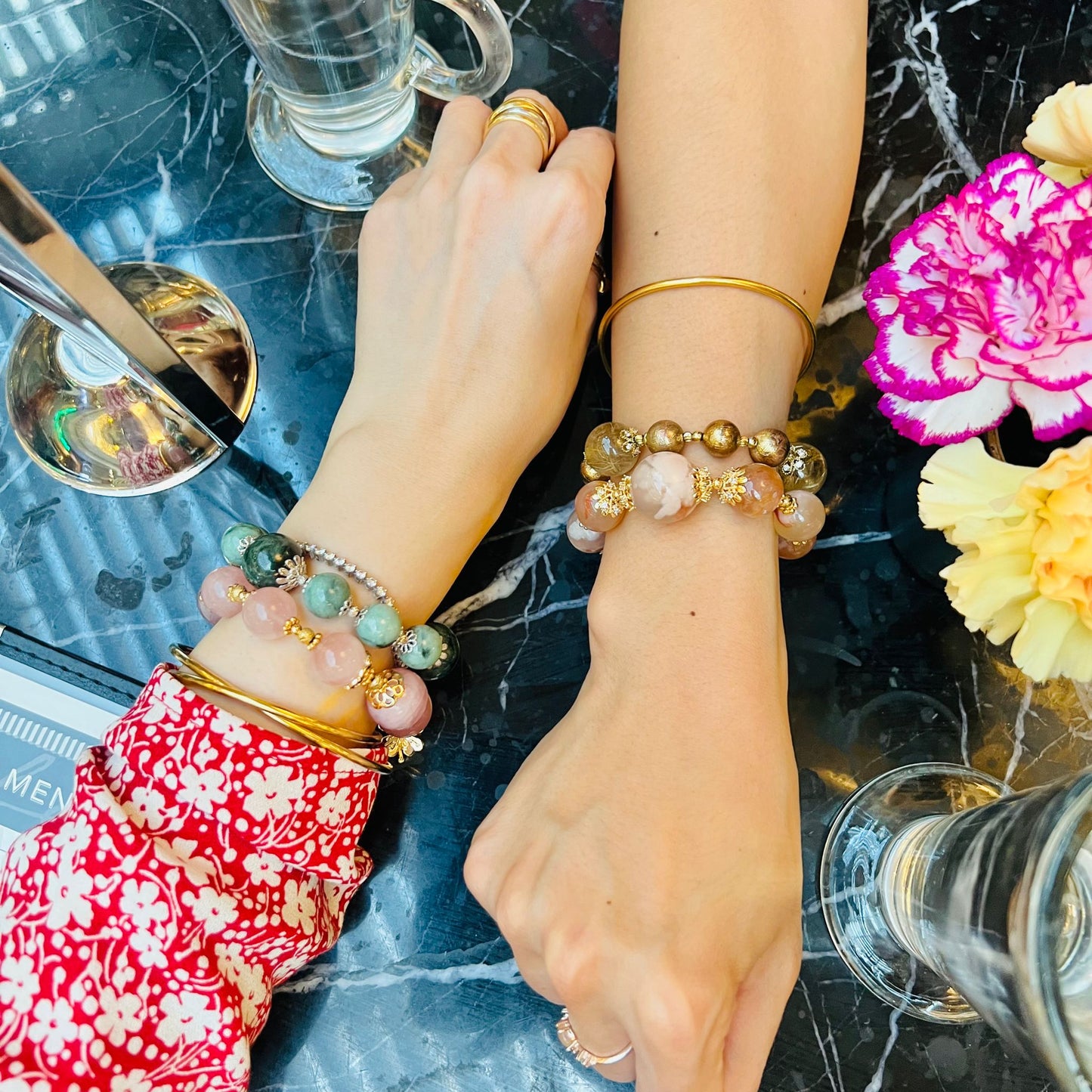 Watercolor Jade Bracelet GHW