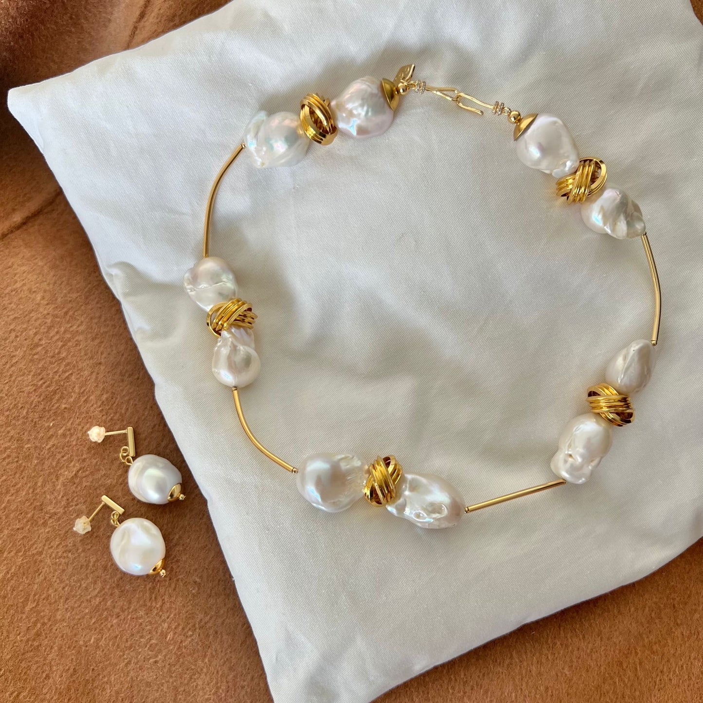 Puffy Baroque Pearl Necklace