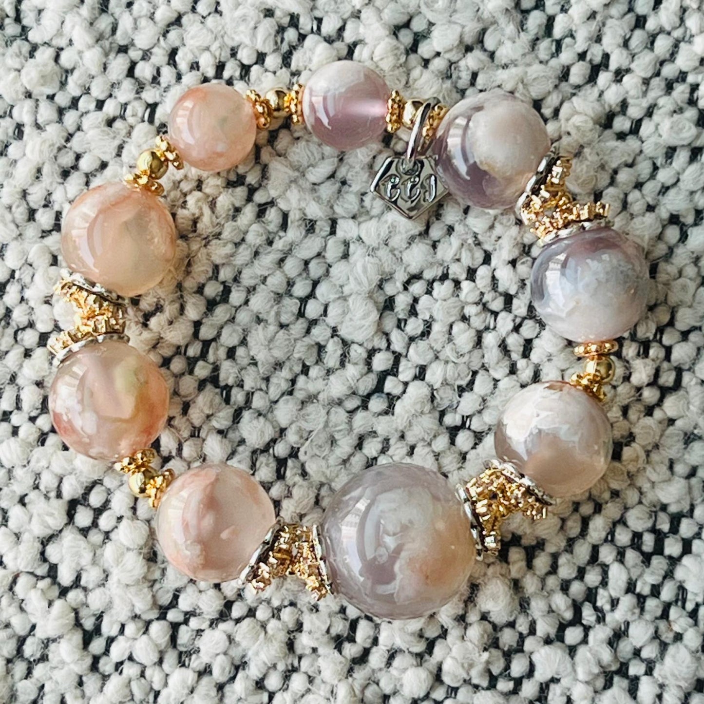 Lilac Sakura Agate Supreme Bracelet