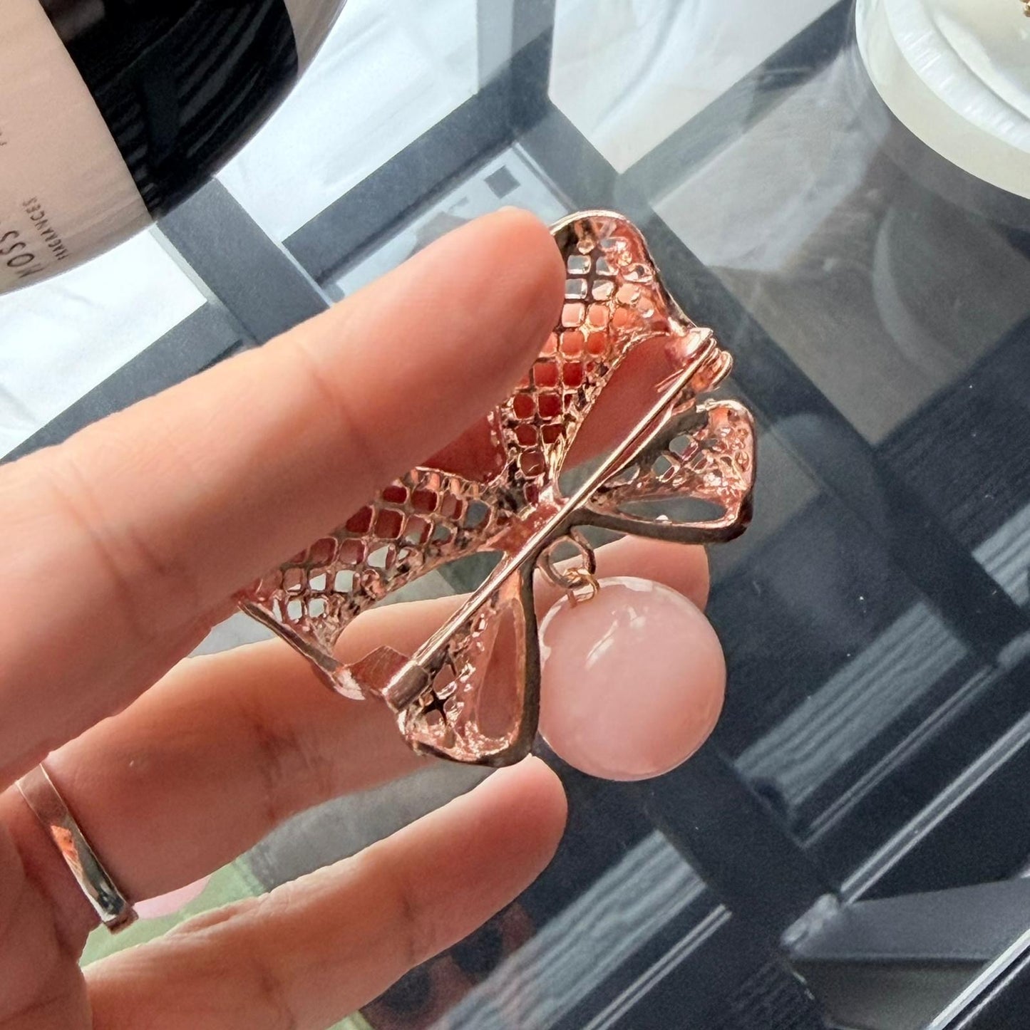 Peruvian Opal Ribbon Brooch