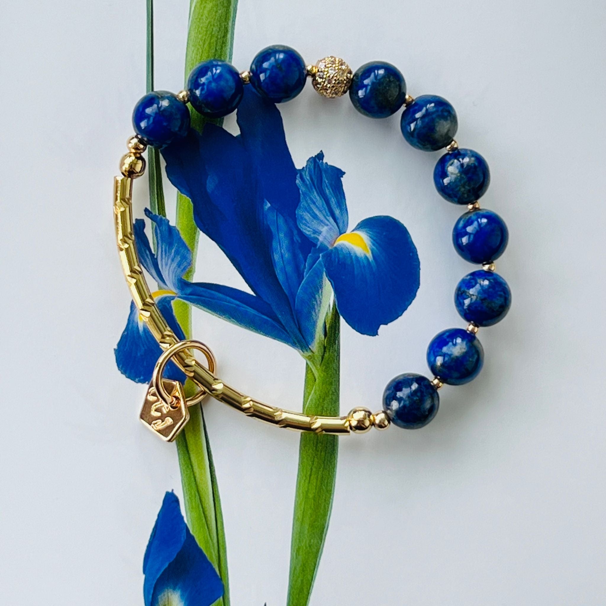 Amethyst & Lapis Lazuli Round Bead Bracelet 6mm – The Healing Pear