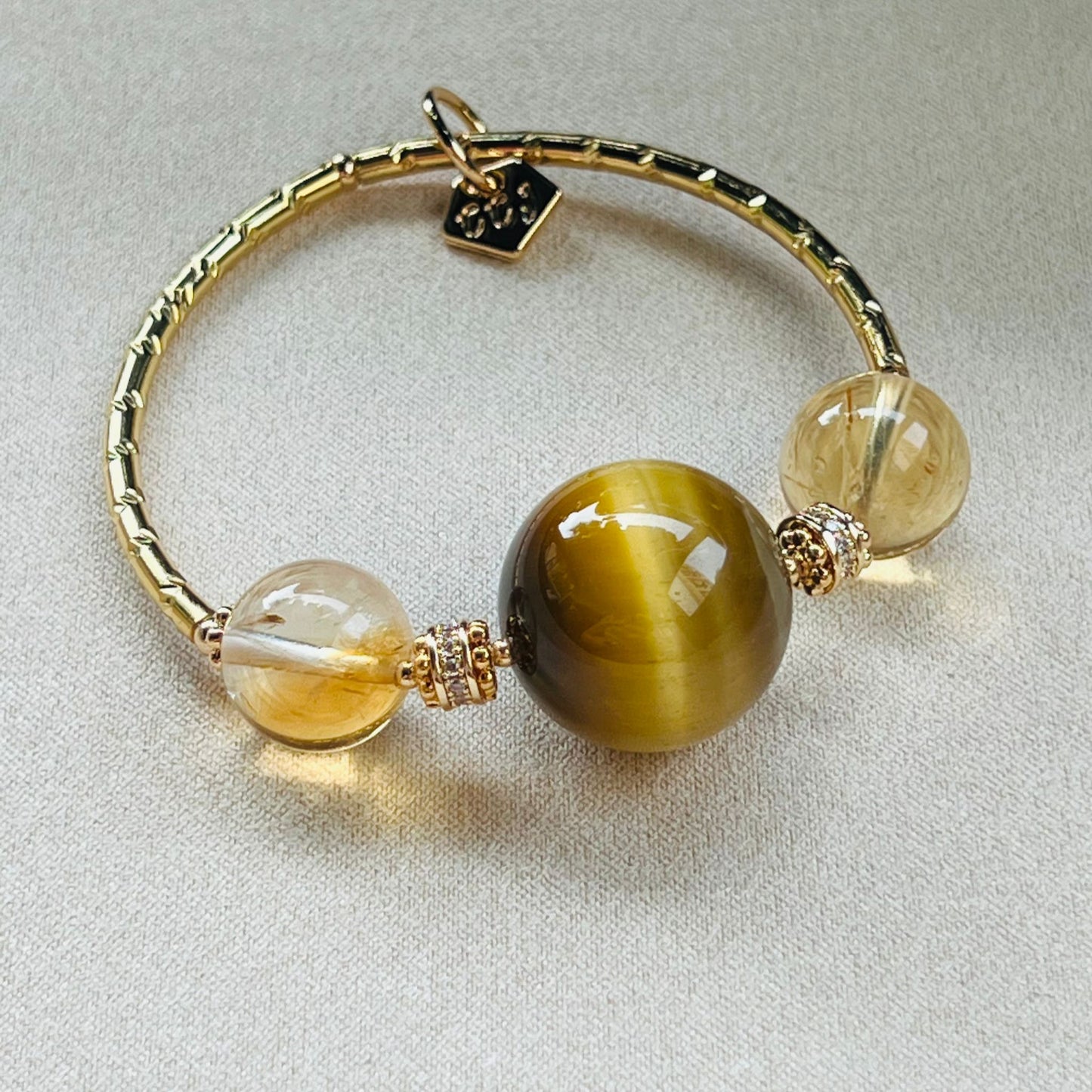 Charmed Citrine & Honey Tigereye Diadem Bracelet