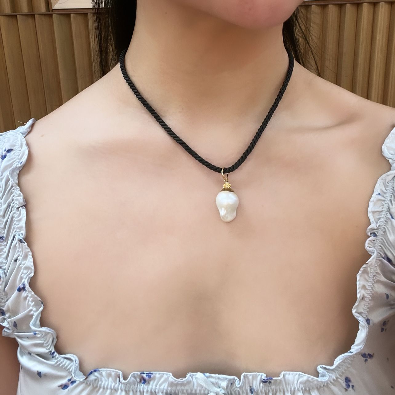 Baroque Pearl Silk Twist Necklace