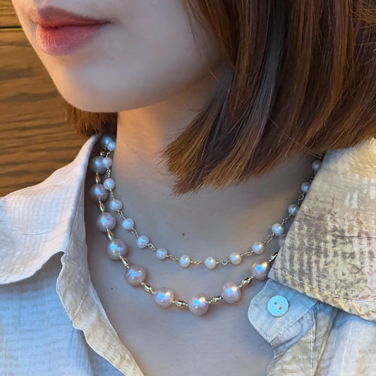 Baroque Pearl Choker Necklace GHW