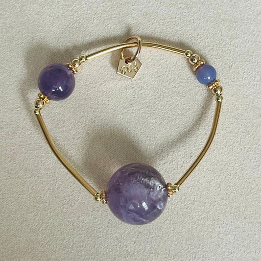 Amethyst, Ametrine & Lavender Moon Quartz Juicy La Grace Bracelet