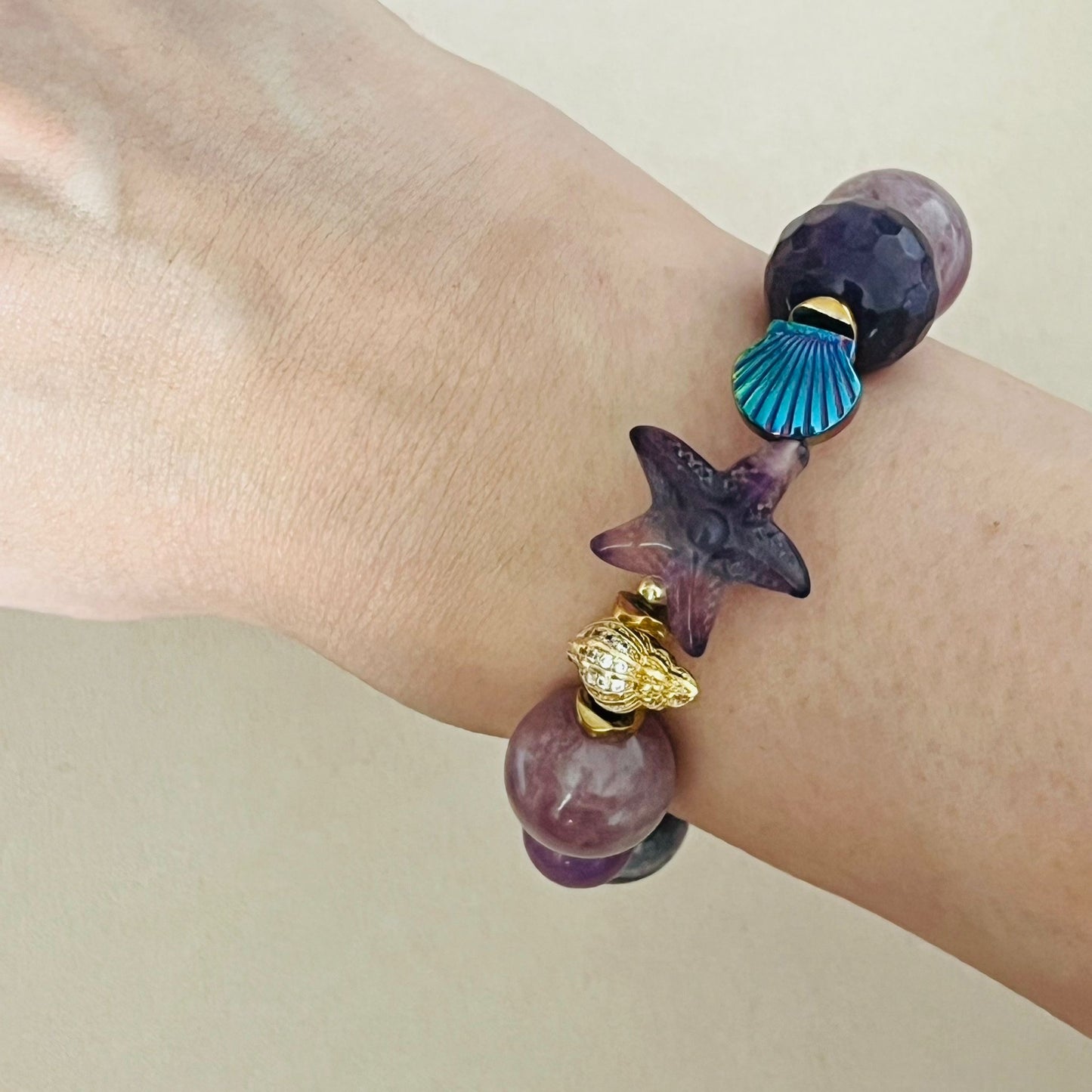 Grape Quartz Sea Bracelet