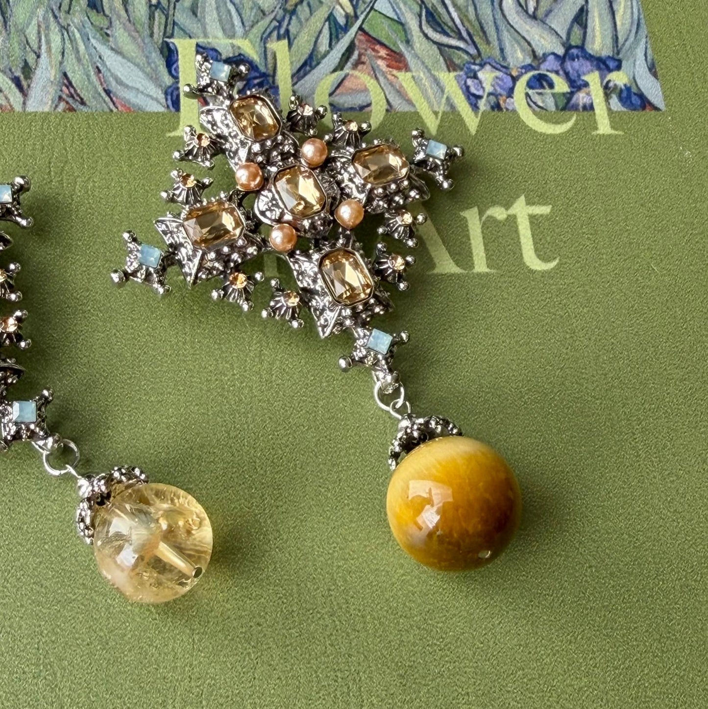 Citrine Byzantine Brooch