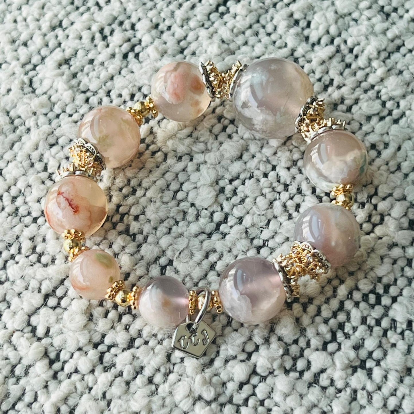 Lilac Sakura Agate Supreme Bracelet