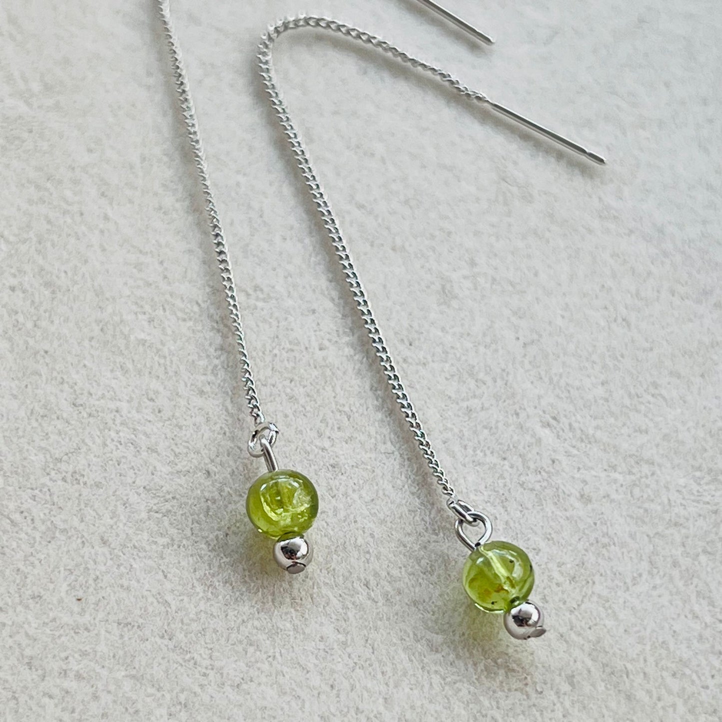 Peridot Thread Earrings SHW