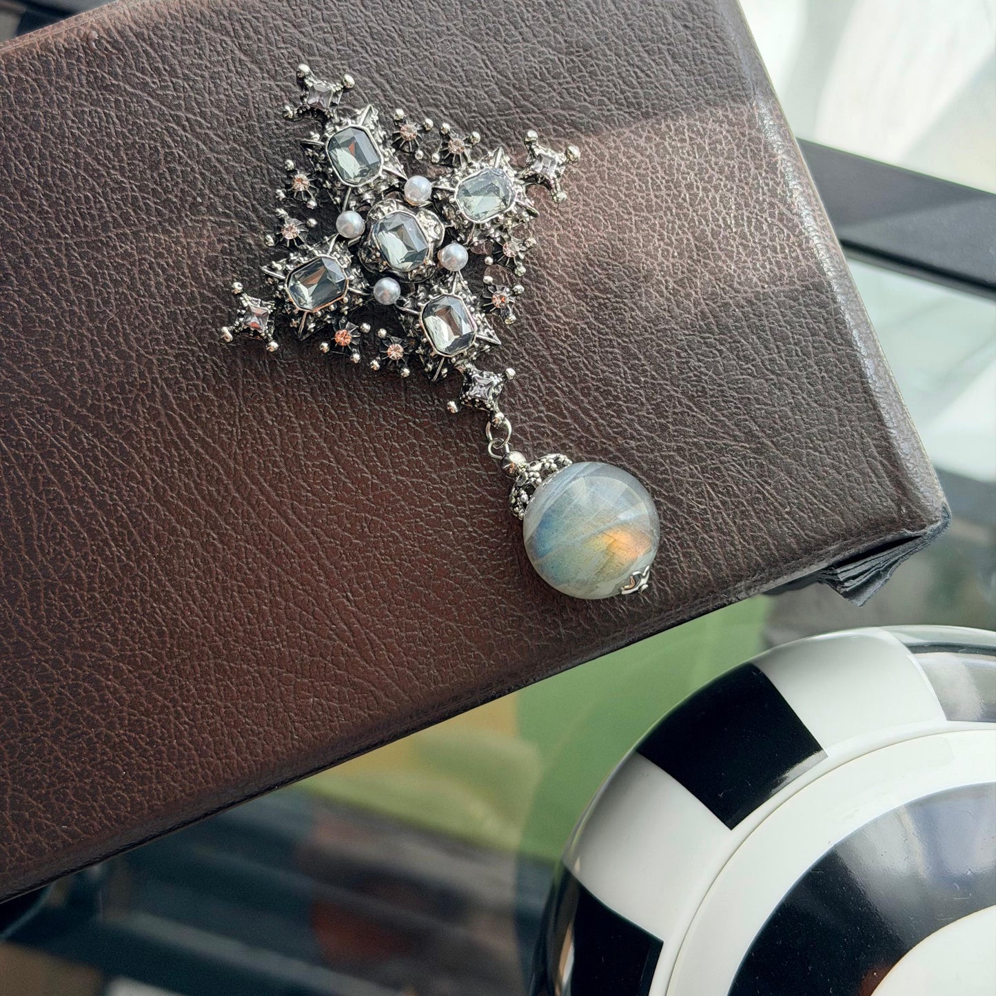 Labradorite Byzantine Brooch