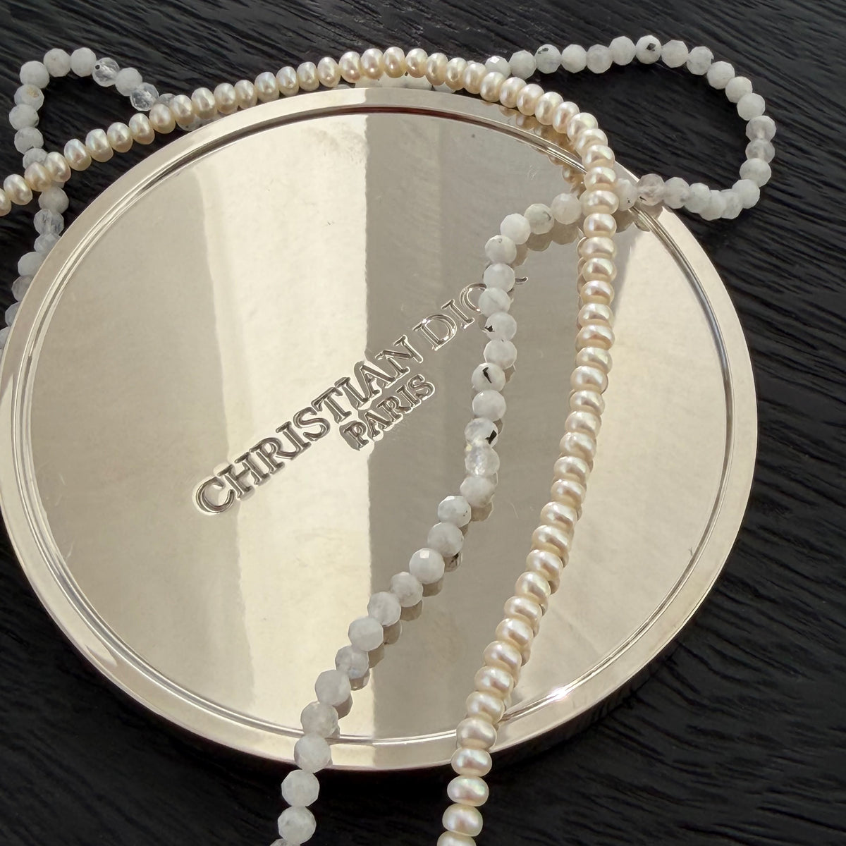 Baroque Pearl | White Moonstone Delicate Necklace