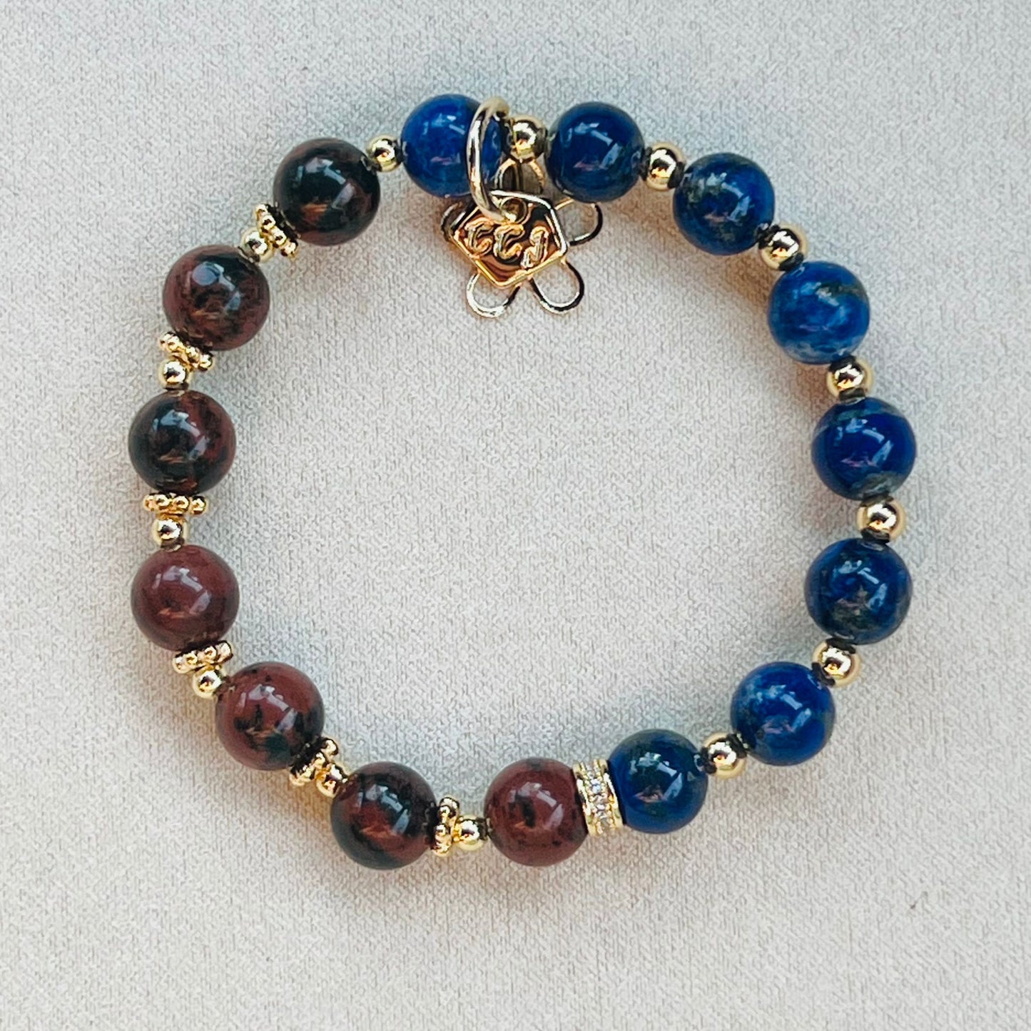 Lapis Lazuli & Mahogany Obsidian Baby Bracelet