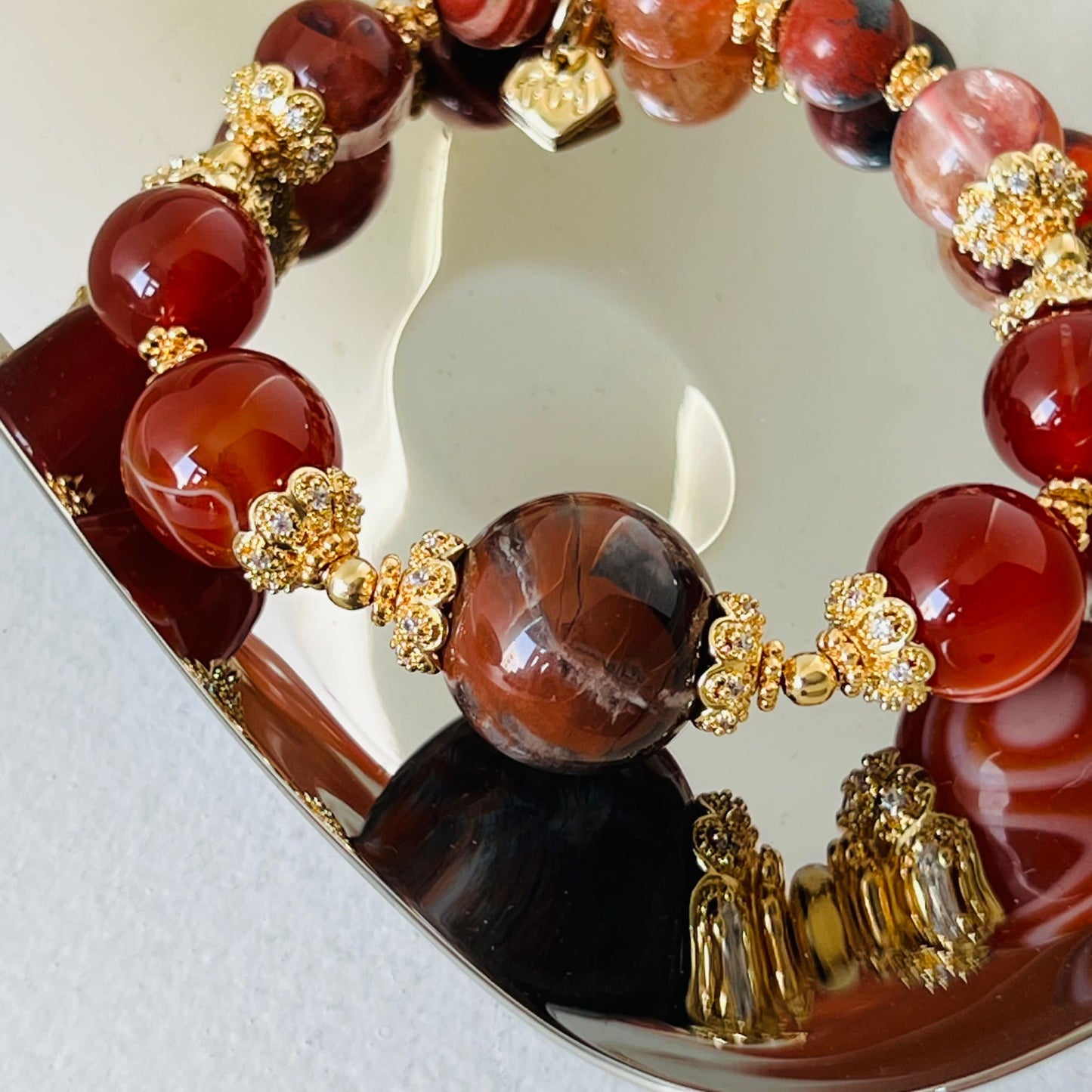 Petrified Wood Red Supreme Bracelet