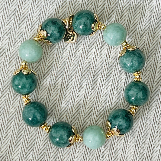 Green Pea Jade & Pastel Jade Bracelet